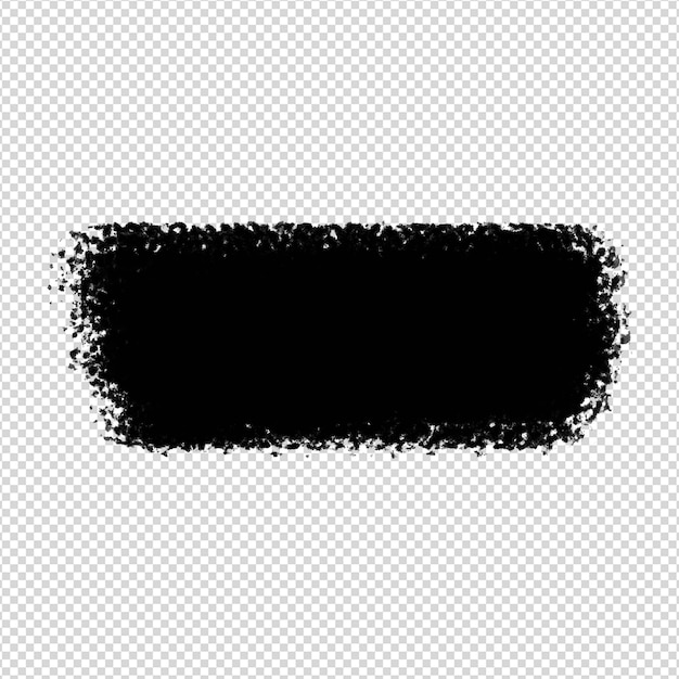 Pinceladas negras aisladas sobre un fondo transparente