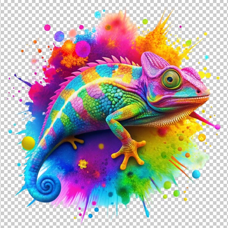 PSD pinceles abstractos con colores de gradiente borroso de camaleón