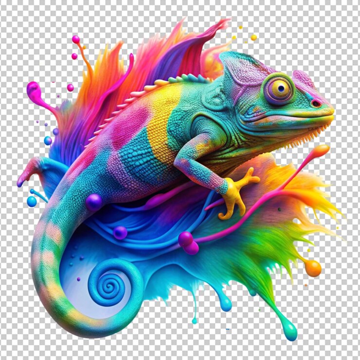 PSD pinceles abstractos con colores de gradiente borroso de camaleón