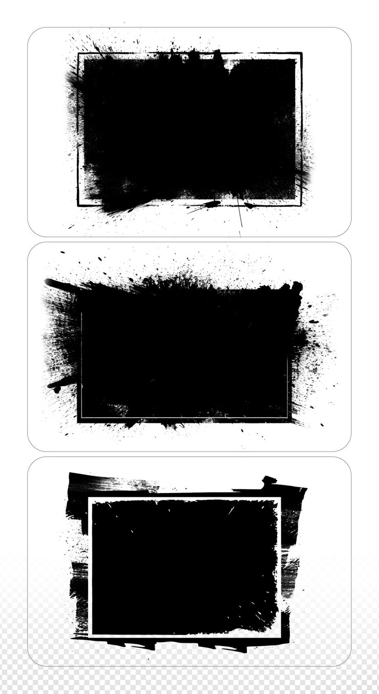 Pinceles Salpicados De Acuarela Sobre Fondo Transparente