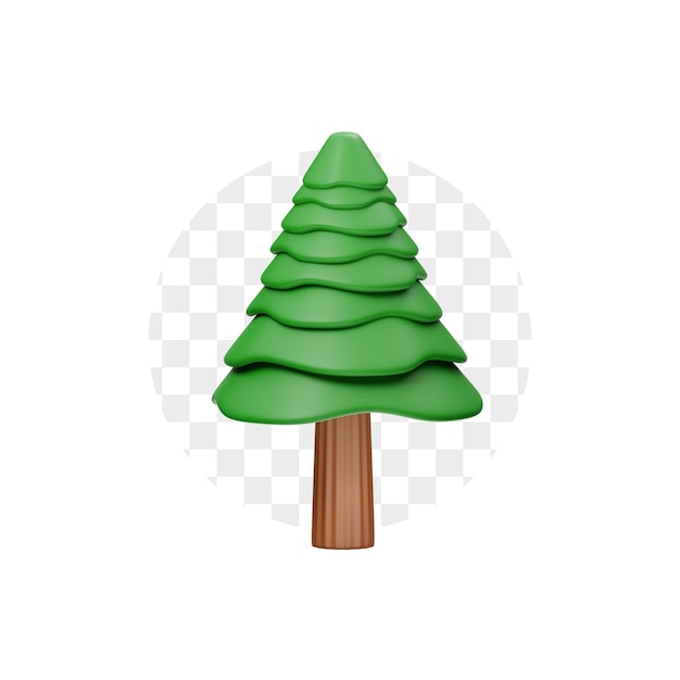 PSD pine tree 3d icon premium für psd