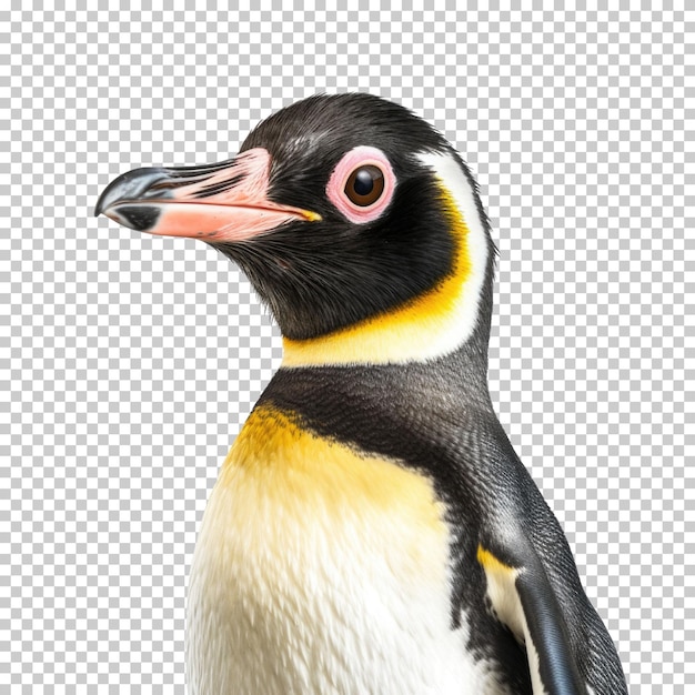 PSD un pingouin avec un bec jaune et noir.