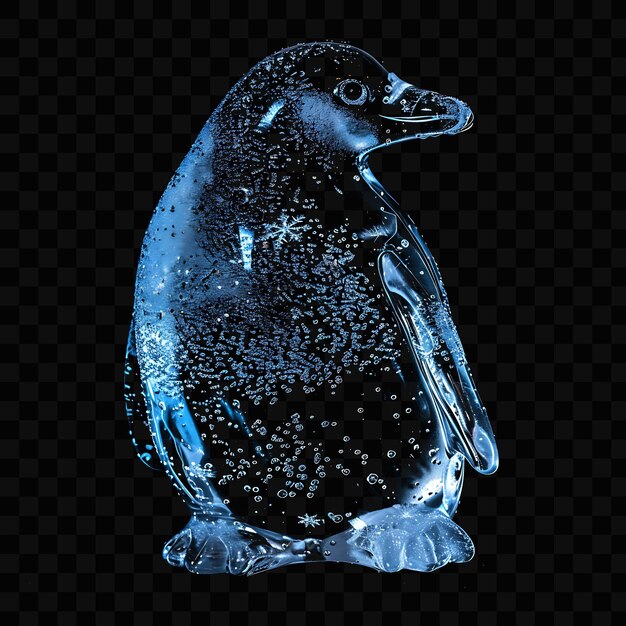 PSD un pingouin bleu avec une poitrine blanche et un corps bleu