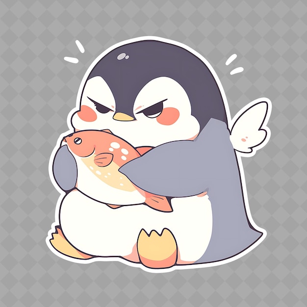 PSD un pingouin avec une expression de colère sur son visage