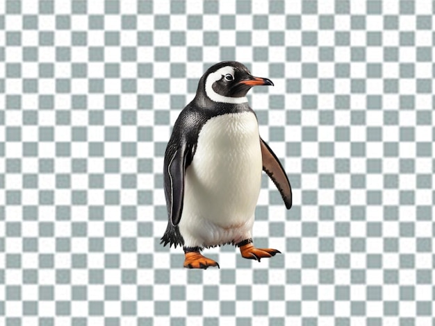 PSD pingouin royal ensemble réaliste avec avec poussin d'œufs et oiseaux adultes sur transparent