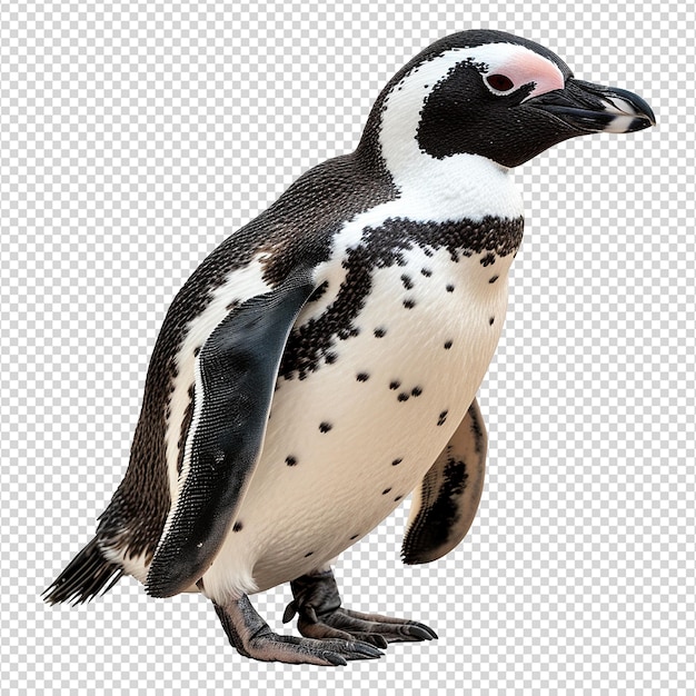 Pinguim africano isolado em fundo transparente