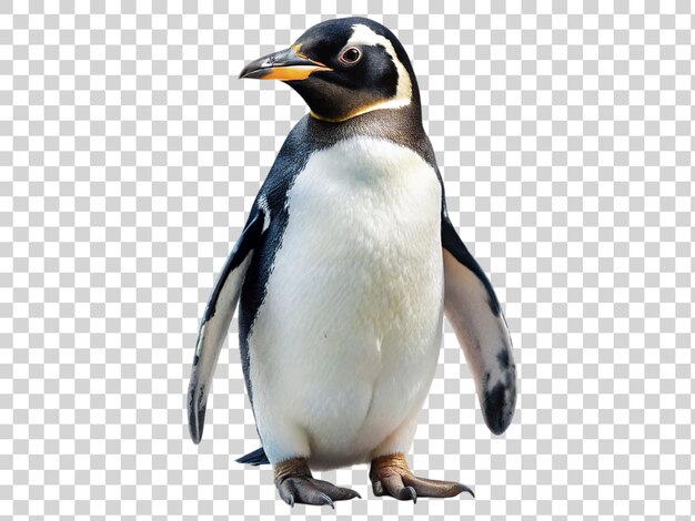 Pinguim isolado em um fundo transparente