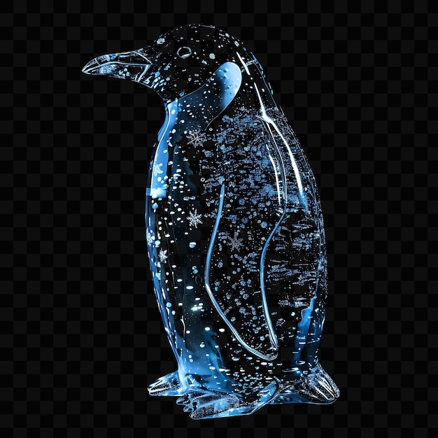 PSD un pingüino con un cuerpo azul y las palabras 