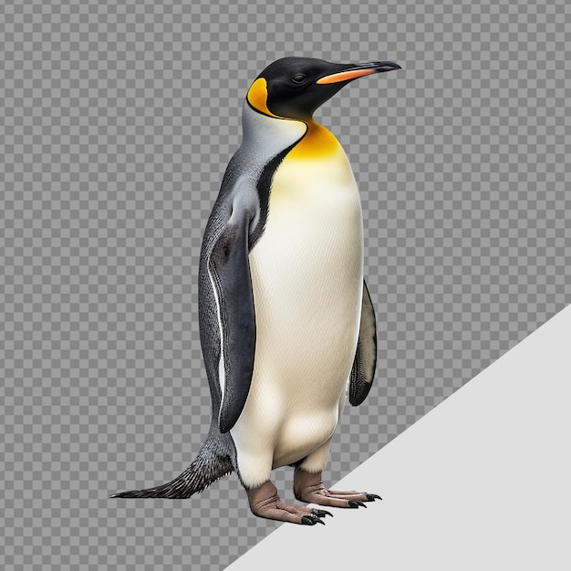 Pingüino png aislado en un fondo transparente