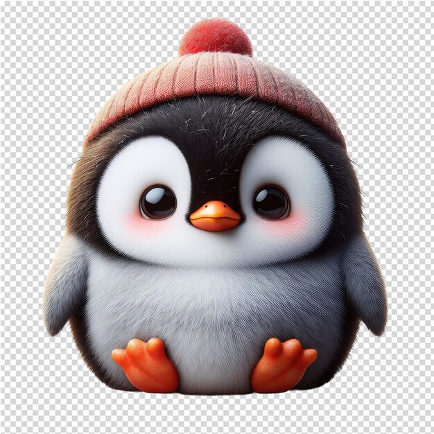 PSD un pingüino con un sombrero en la cabeza