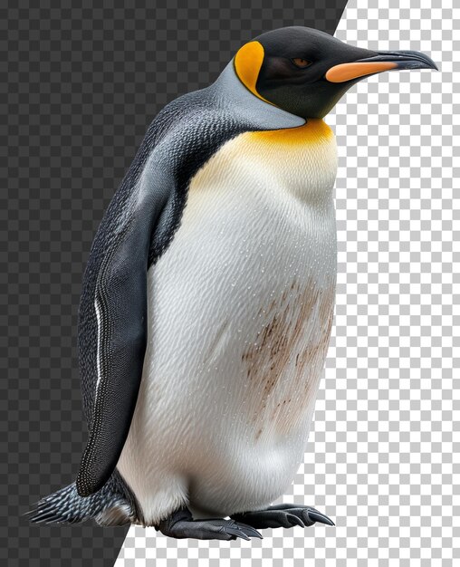 PSD un pingüino está en stock png