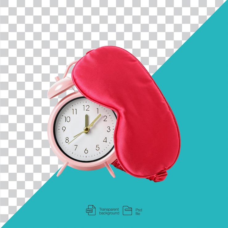 PSD pink alarm clock and sleep mask