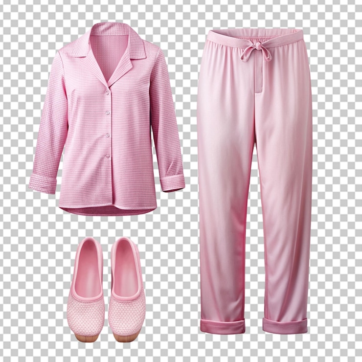 PSD pink and isolated realistic sleepwear house slippers sleeptime