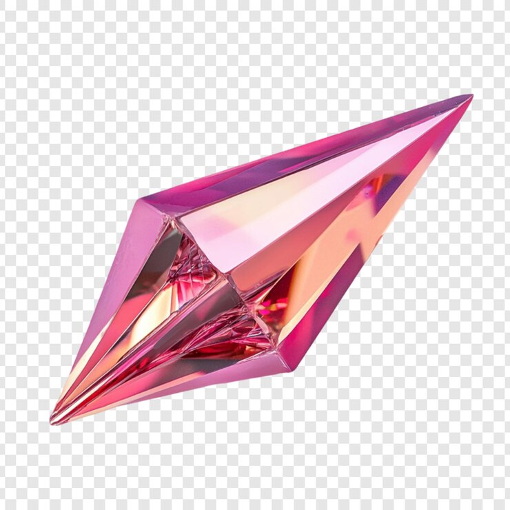PSD pink crystal gemstone object luxury design
