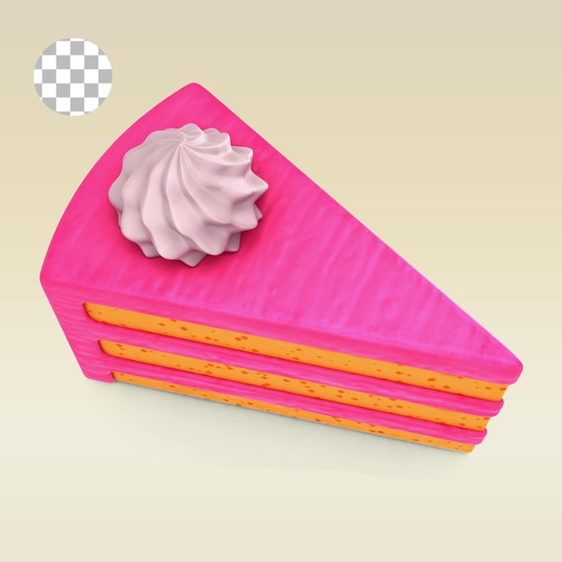 PSD pink frosted layer cake mit scheibe für gebäckkonzept