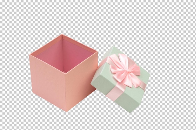 pink gift box isolated