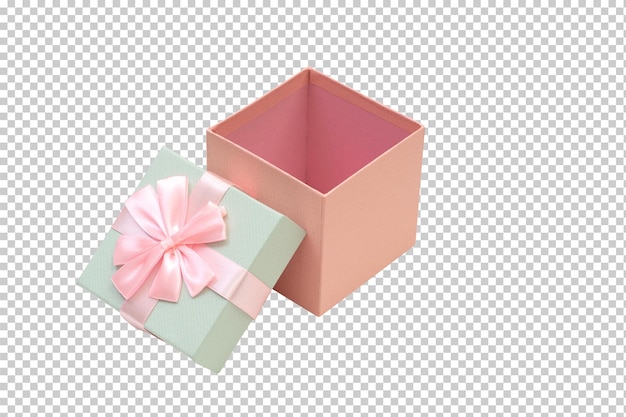 Pink gift box isolated