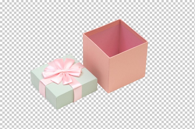 Pink gift box isolated