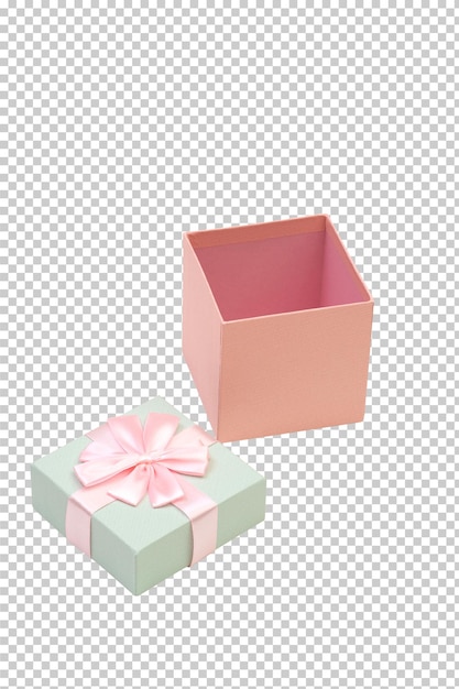 Pink gift box isolated