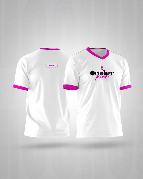 pink october tshirt template psd mockup fully editable design outubro rosa