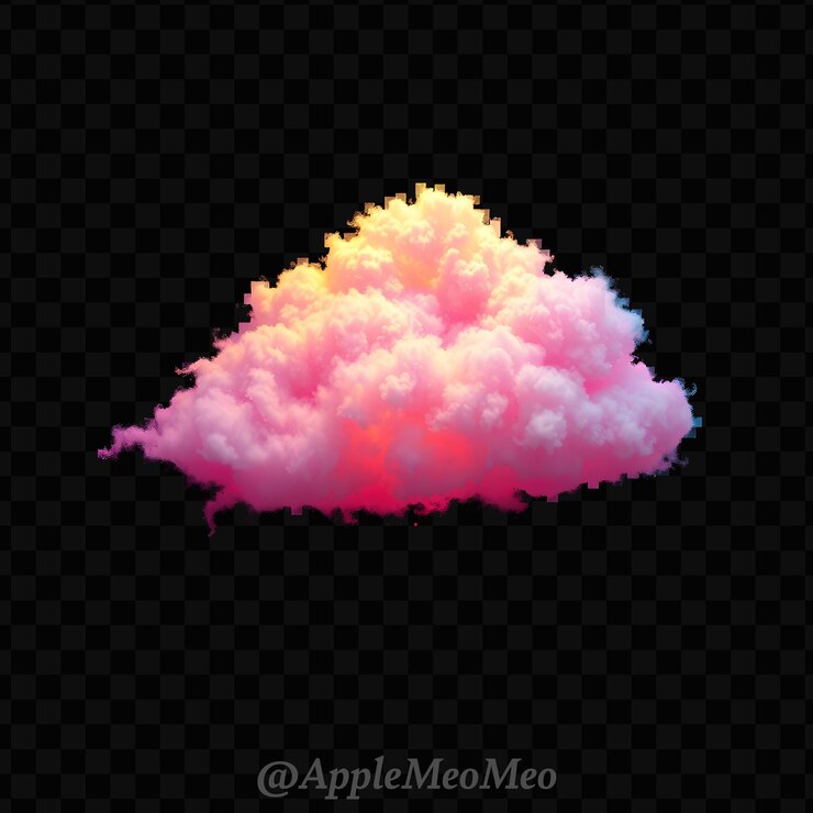 PSD pink sunset cloud