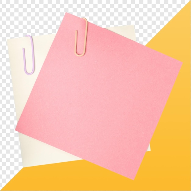 Pink- und Creme-Klebnoten