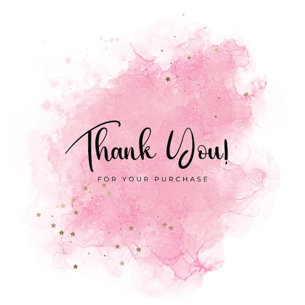 Pink Watercolor Danke für den Instagram-Post 1