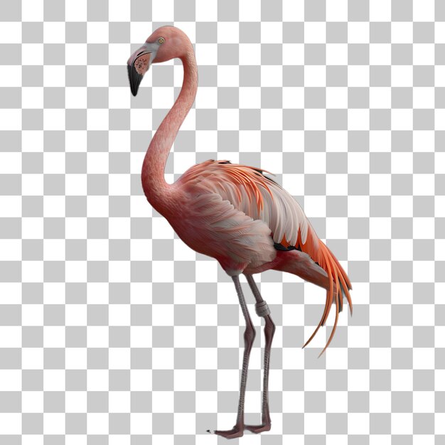 Pinker Flamingo auf weißem Hintergrund