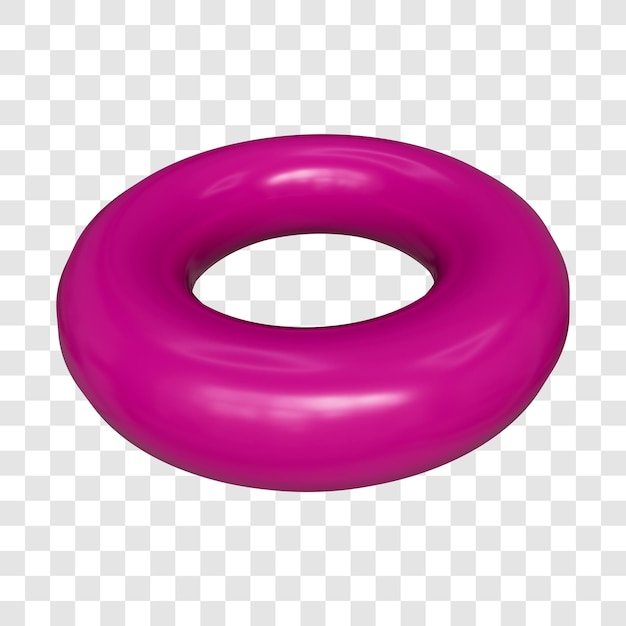 Pinker Torus isoliert auf durchsichtigem Hintergrund