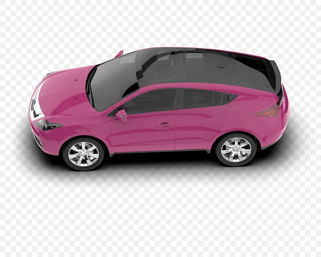 Pinkes modernes Heckschlagwagen mit Glasdach