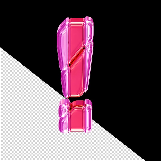 Pinkes Symbol mit Riemen oberhalb