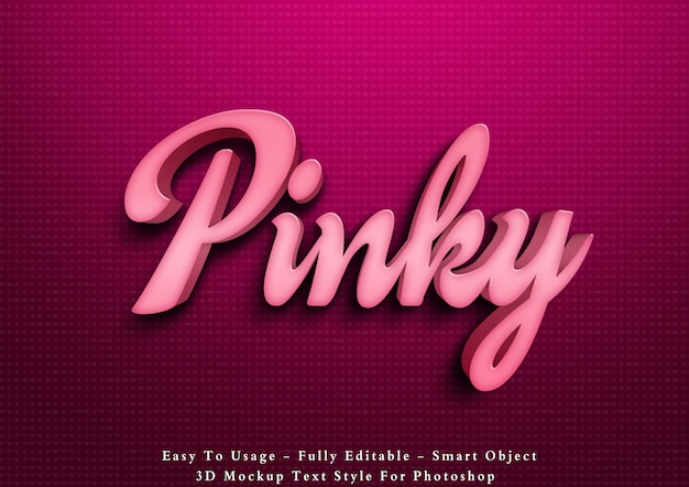 Pinky text style effekt