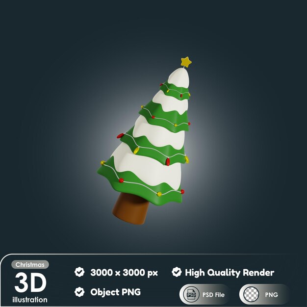 PSD pino de navidad 3d