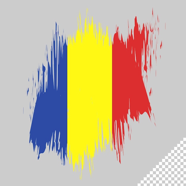 PSD pinsel flagge rumänien transparenter hintergrund rumänien pinsel aquarell flagge design vorlage element