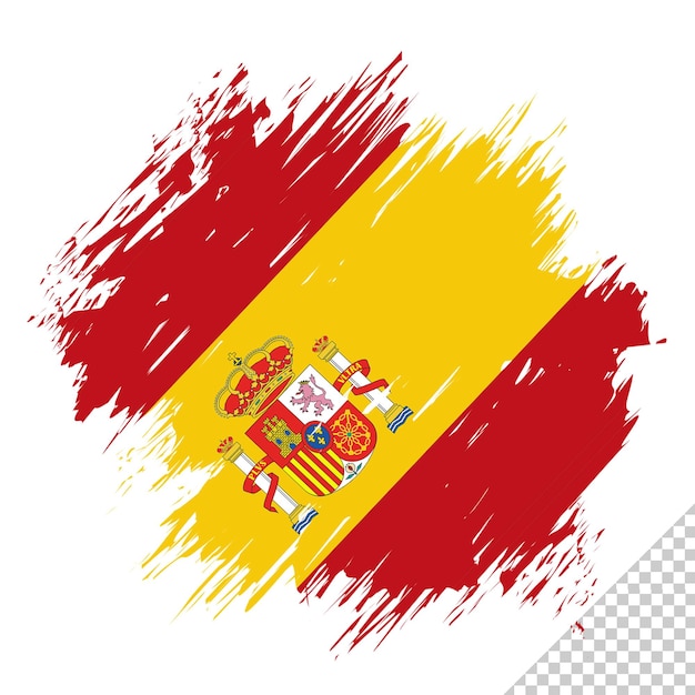 PSD pinsel flagge spanien transparenter hintergrund spanien pinsel aquarell flagge design vorlage element psd