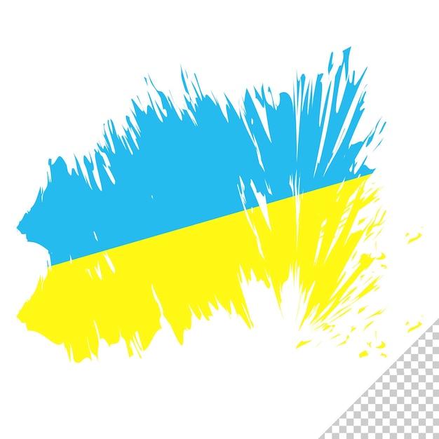 PSD pinsel flagge ukraine transparenter hintergrund ukraine pinsel aquarell flagge design vorlage element