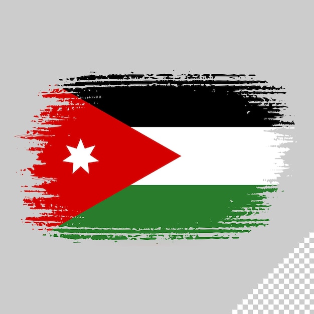 PSD pinselflagge jordan transparenter hintergrund jordan pinsel aquarellflagge design-vorlagenelement