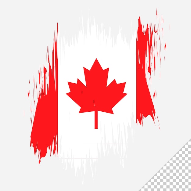 PSD pinselflagge kanada transparenter hintergrund kanada pinsel aquarell flaggendesign