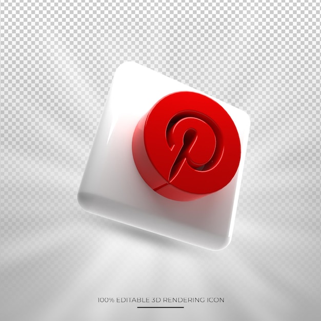 Pinterest 3d-rendering-social-media-symbol