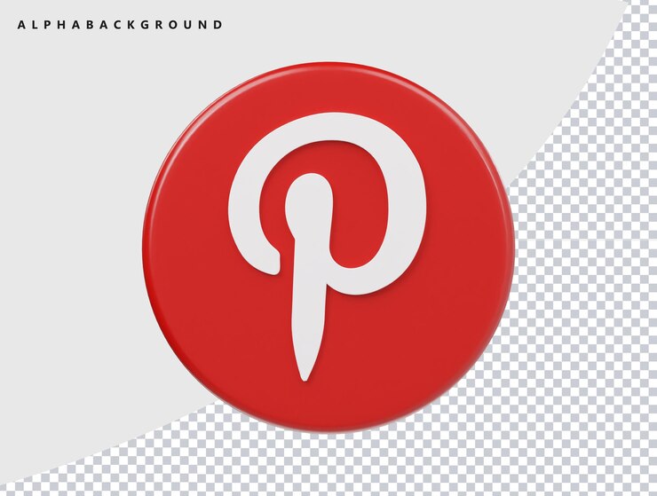 Pinterest icon 3d rener illustration