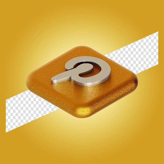 Pinterest-Logo-Anwendung 3D-Render-Illustration isoliert