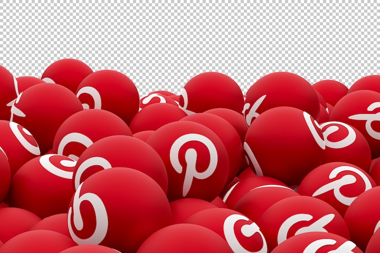 PSD pinterest logo emoji 3d render