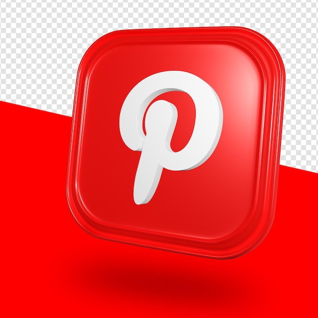 pinterest logo isoliert 3d rendering