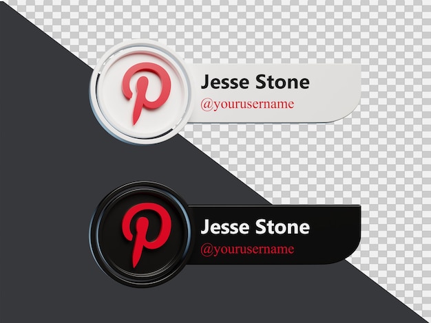 PSD pinterest social media label mockup