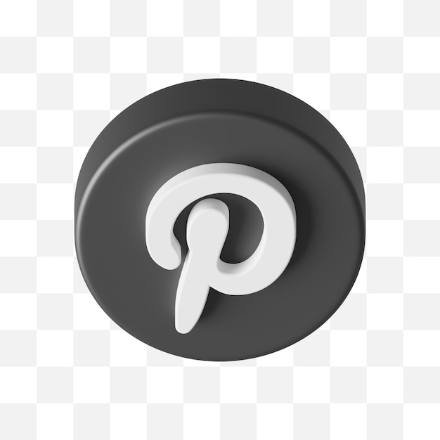 Pinterest social-media-symbol 3d