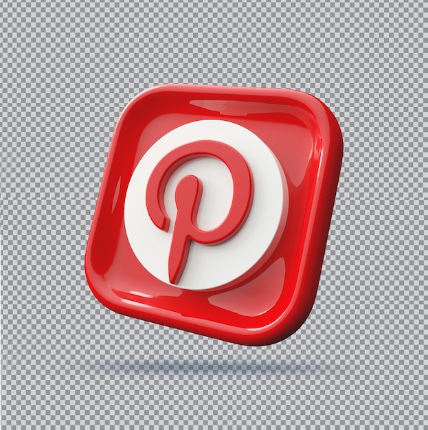 Pinterest symbol soziale medien 3d