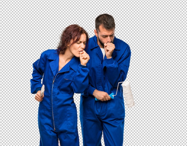 PSD pintores está sufriendo con tos y sintiéndose mal