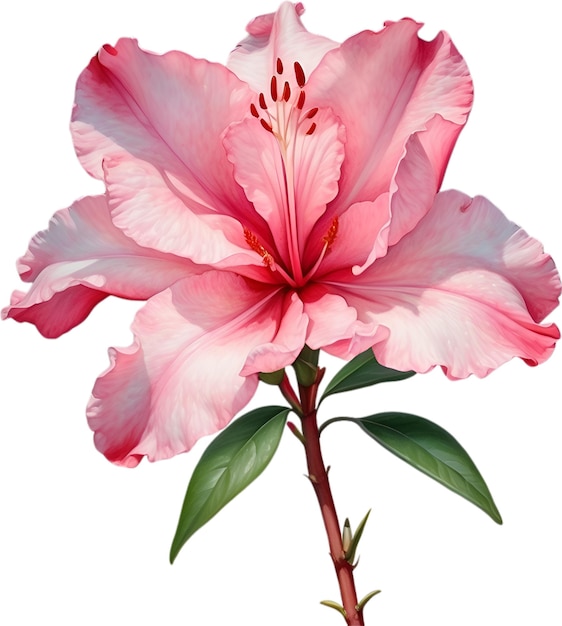 PSD pintura a aquarela de uma flor de azalea