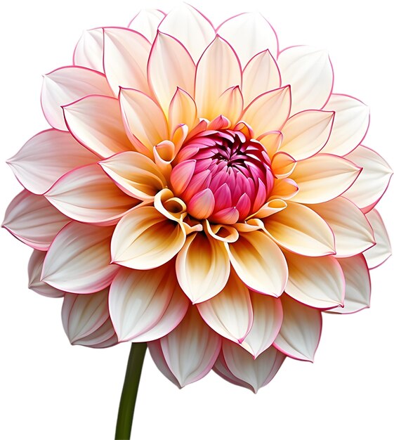 PSD pintura a aquarela de uma flor de pompon dahlia