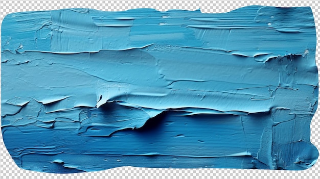 Pintura à mão com pincel azul isolado sobre um fundo transparente